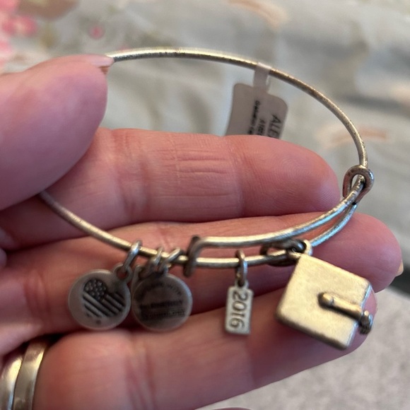 Alex and Ani Silver Tone Charm Bracelet with Graduation Cap 2016 - Picture 4 of 4